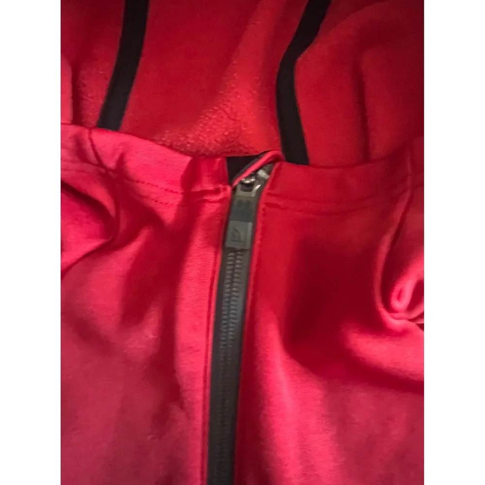 The North Face Mens Full Zip Hoodie Red Performance Fleece Jacket XL